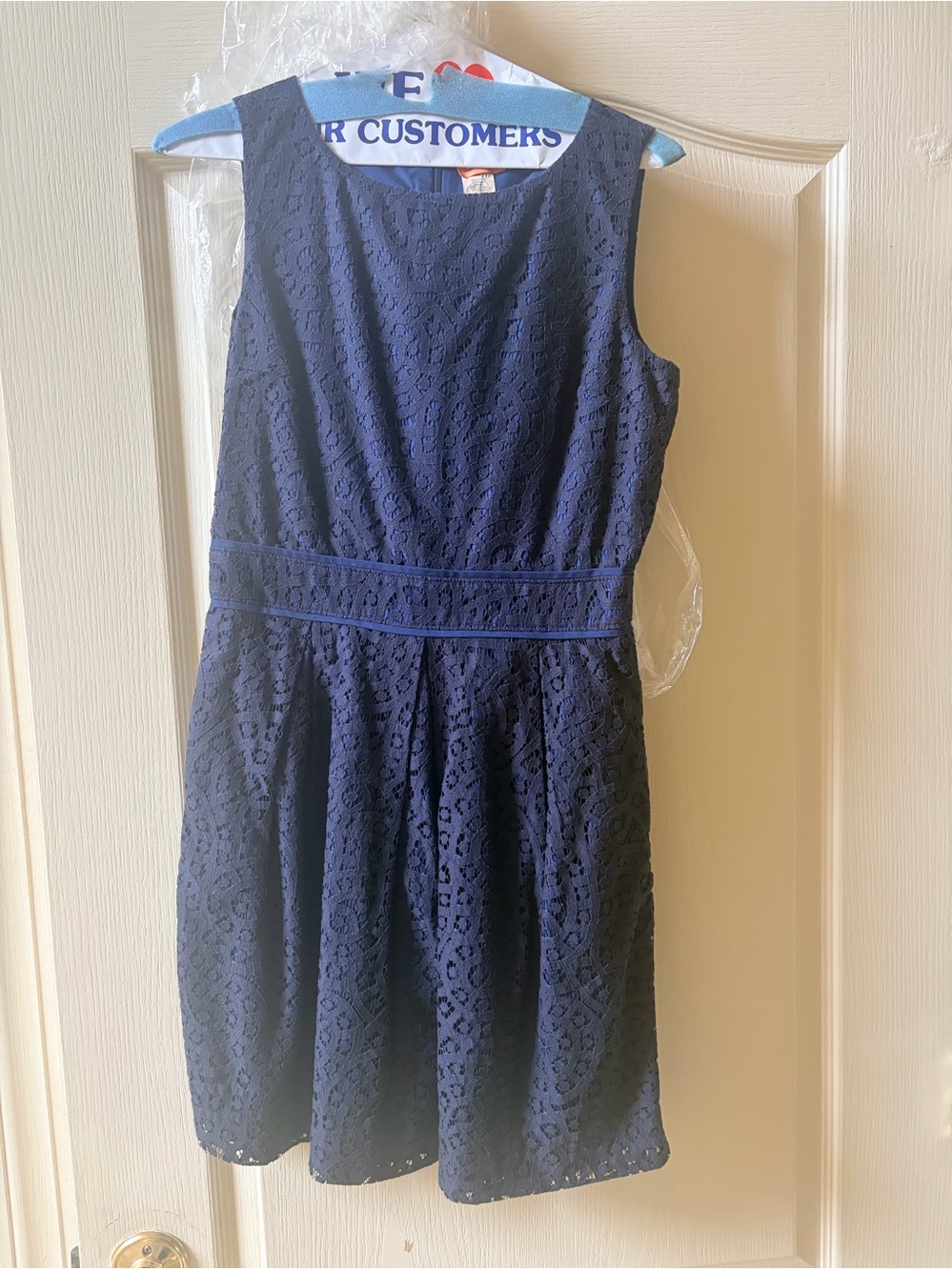 Girls CrewCuts Classic Navy Lace overlay Girls' Dress - JCrew CrewCuts - Size 14